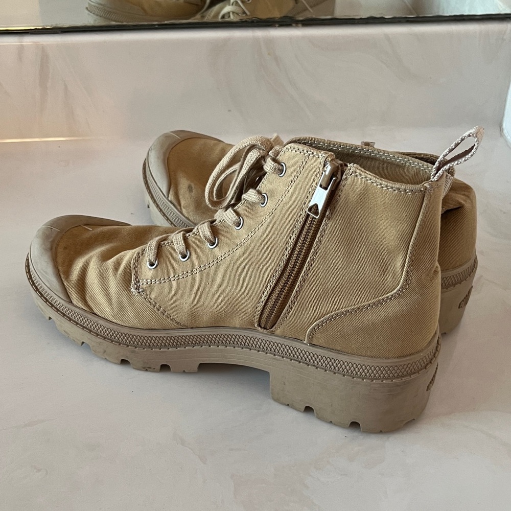 Palladium Women's Tan Combat Boots - Picture 12 of 12
